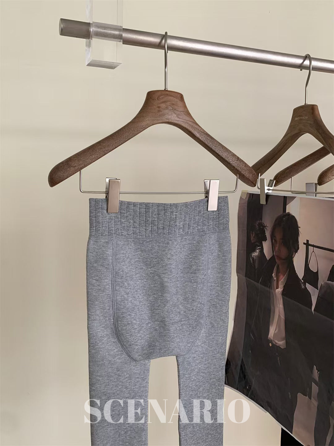 SCENARIO Fleece-Lined Stretch Compression Tights-3 Colors