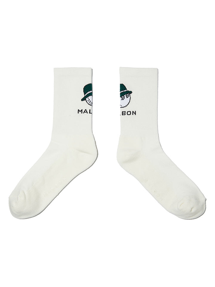 Malbon BURKET JAKARD CREW SOCKS-Ivy