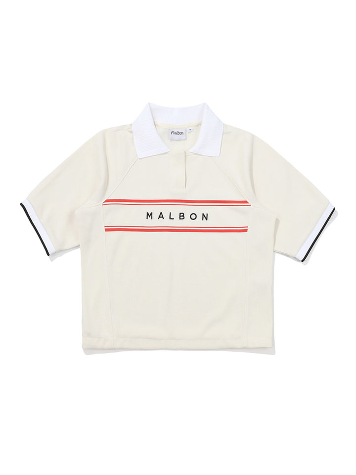 Malbon CROP T-SHIRT-Cream