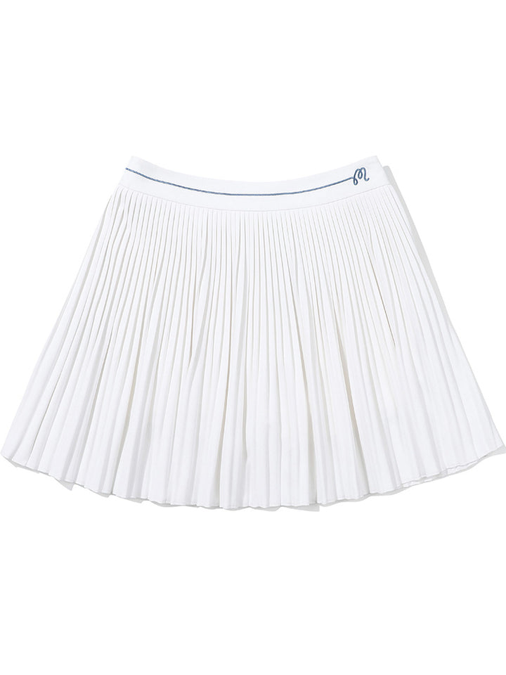 Malbon SILKY FLEETS SKIRT-White