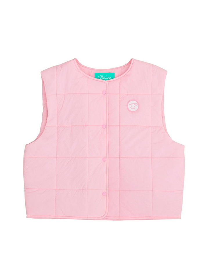 Piv'vee Crop Quilted Vest-2 Colors