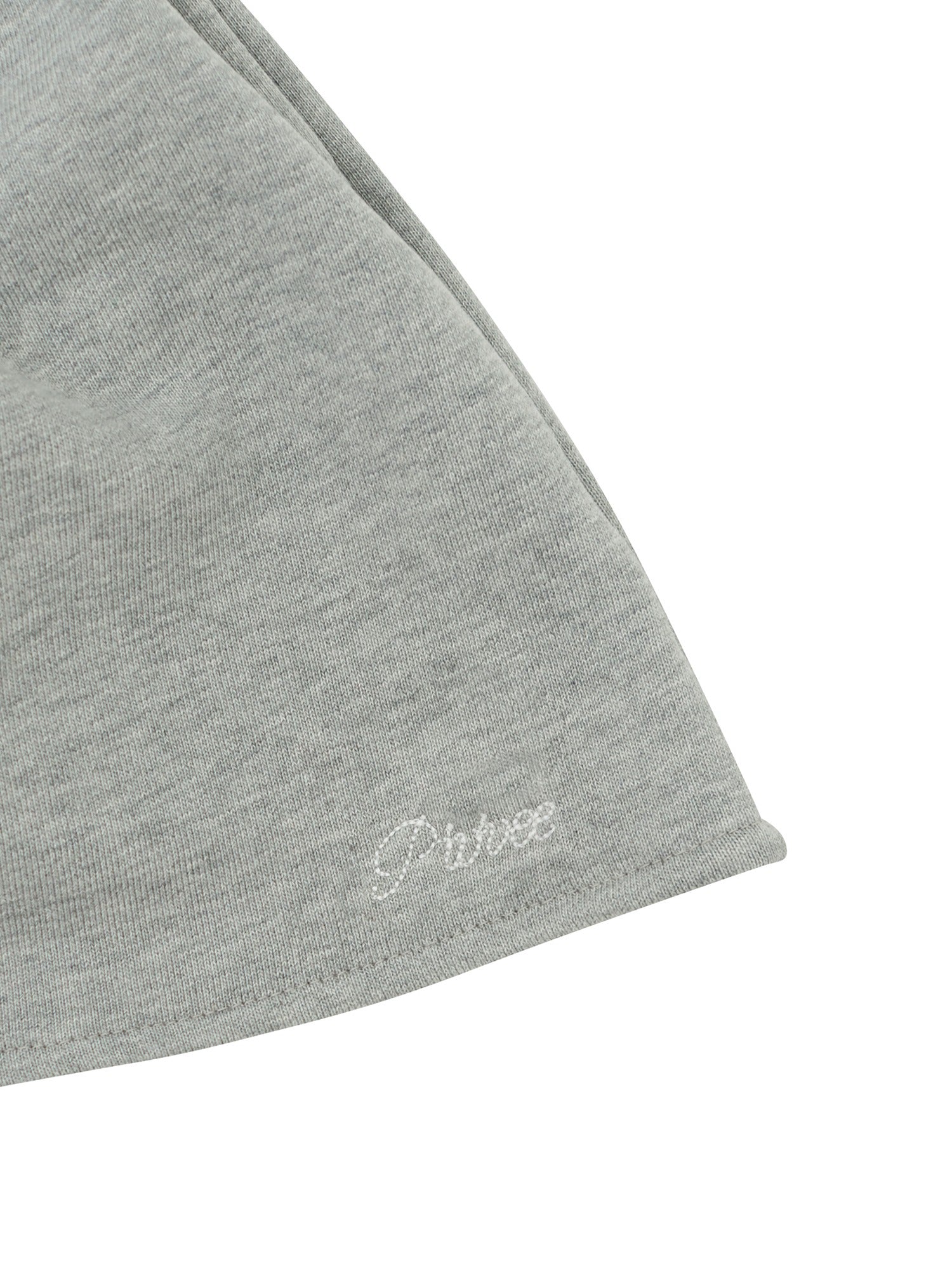 Piv'vee Drawstring Ruffle Mini Skirt-Heather Grey