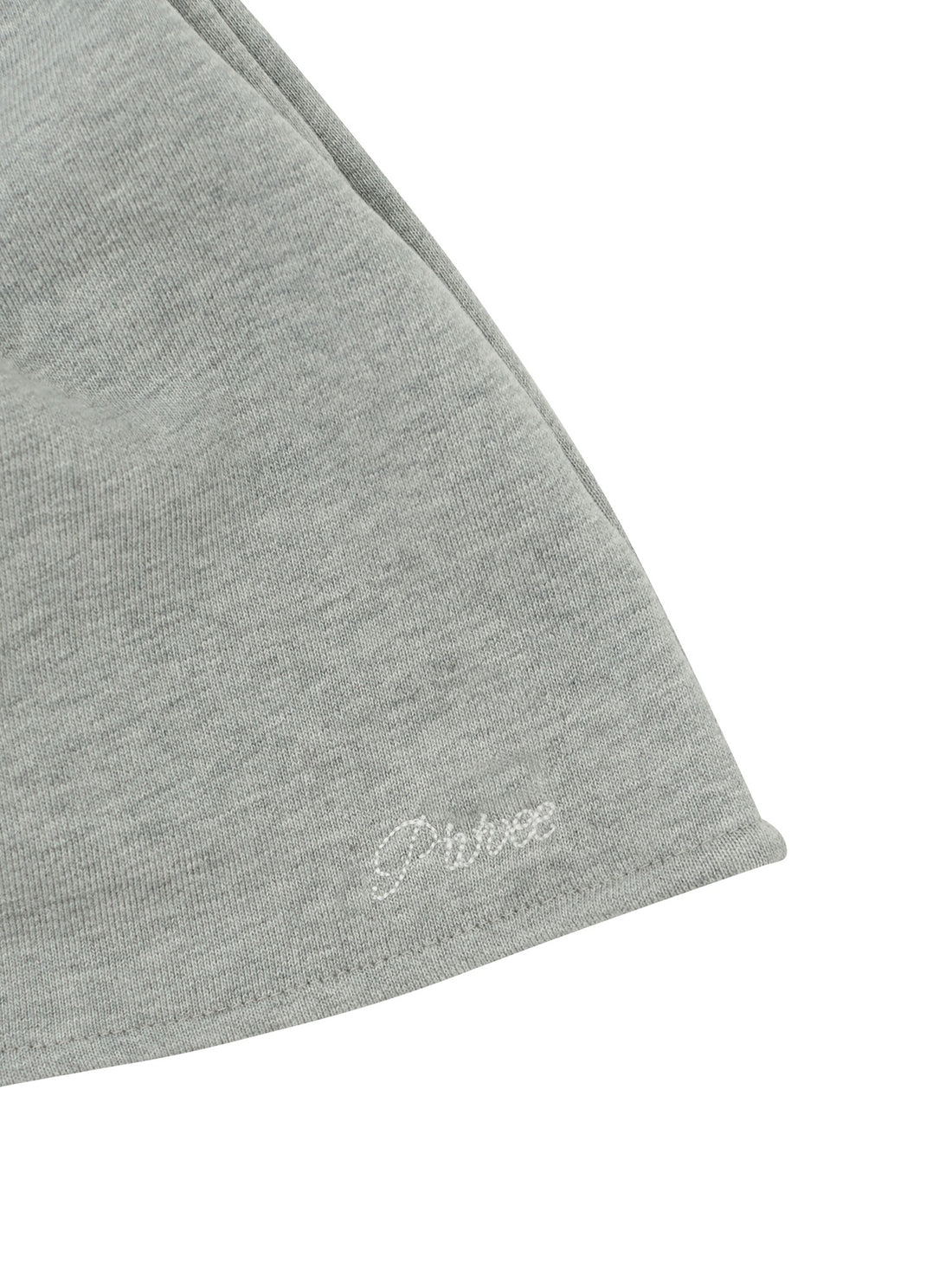 Piv'vee Drawstring Ruffle Mini Skirt-Heather Grey