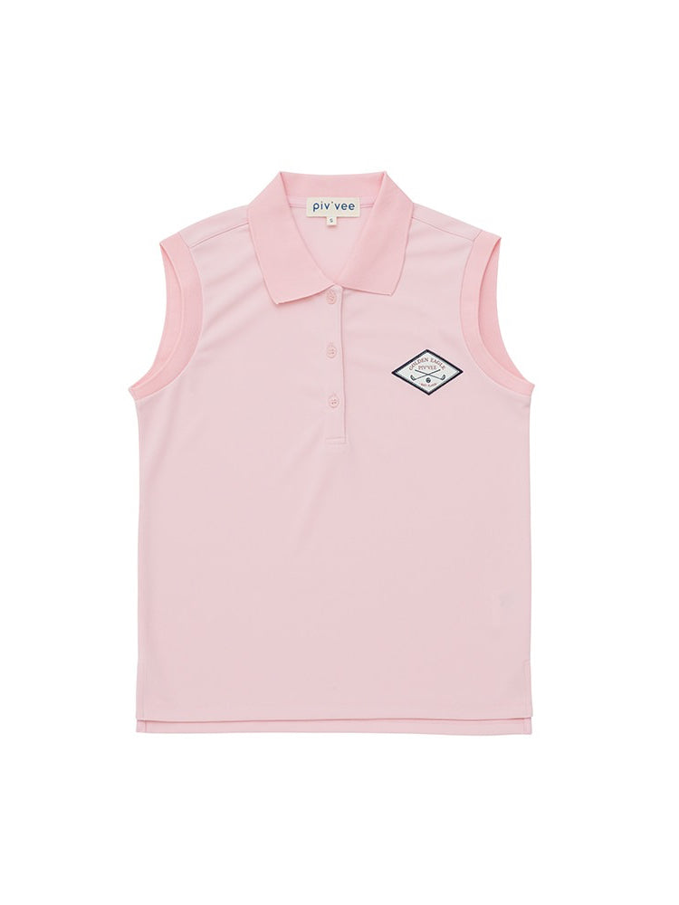 Piv'vee Golden Eagle Sleeveless Top-Bubble Pink