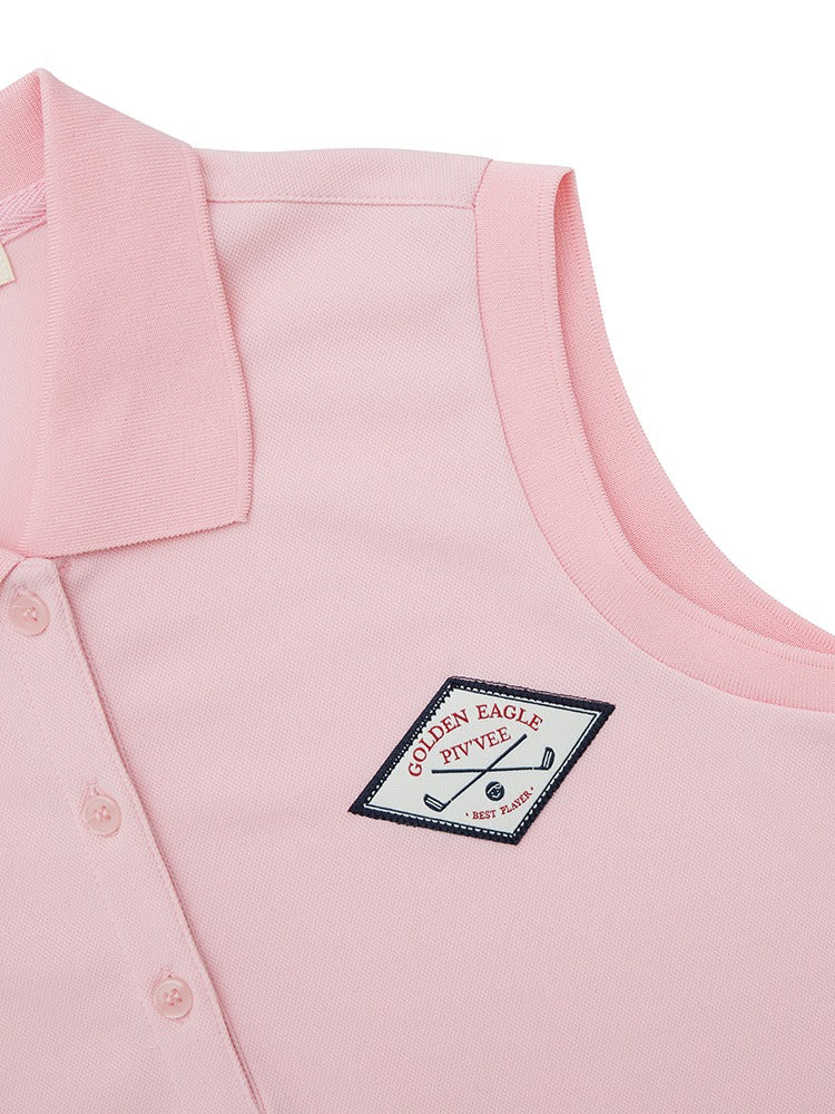 Piv'vee Golden Eagle Sleeveless Top-Bubble Pink