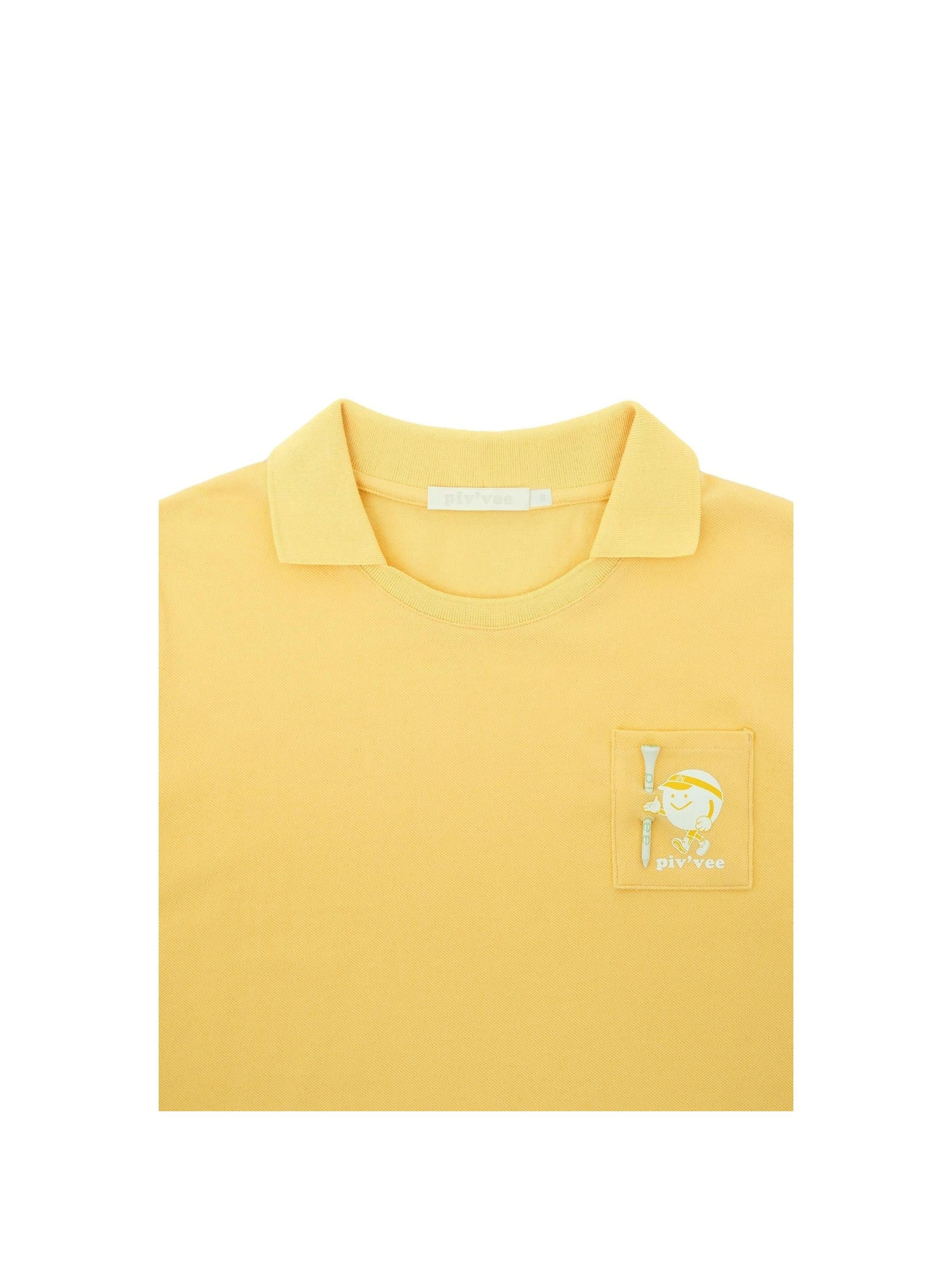 Piv'vee Caddi'vee Tee Holder Collar T-shirt - The Golf Season | One Stop for Your Golf Shopping!