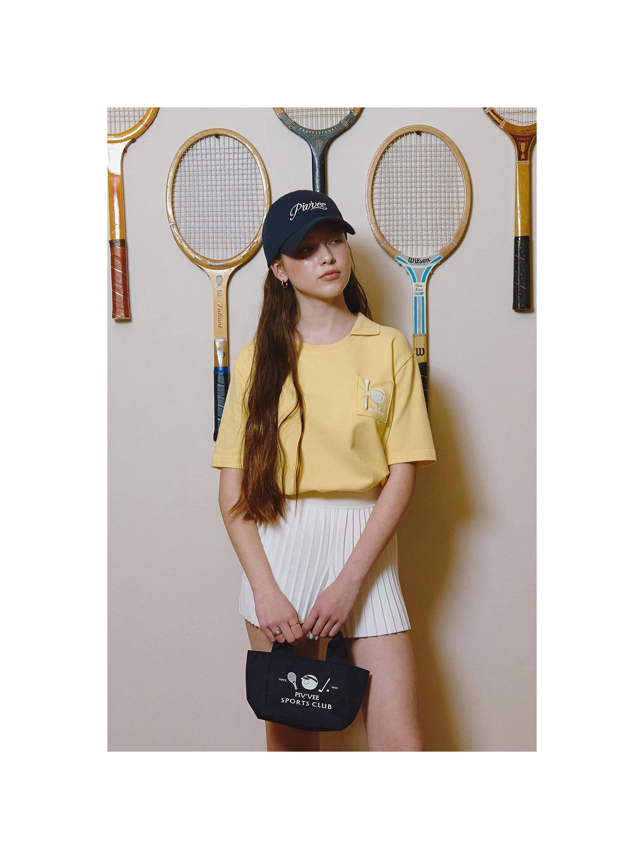 Piv'vee Caddi'vee Tee Holder Collar T-shirt - The Golf Season | One Stop for Your Golf Shopping!