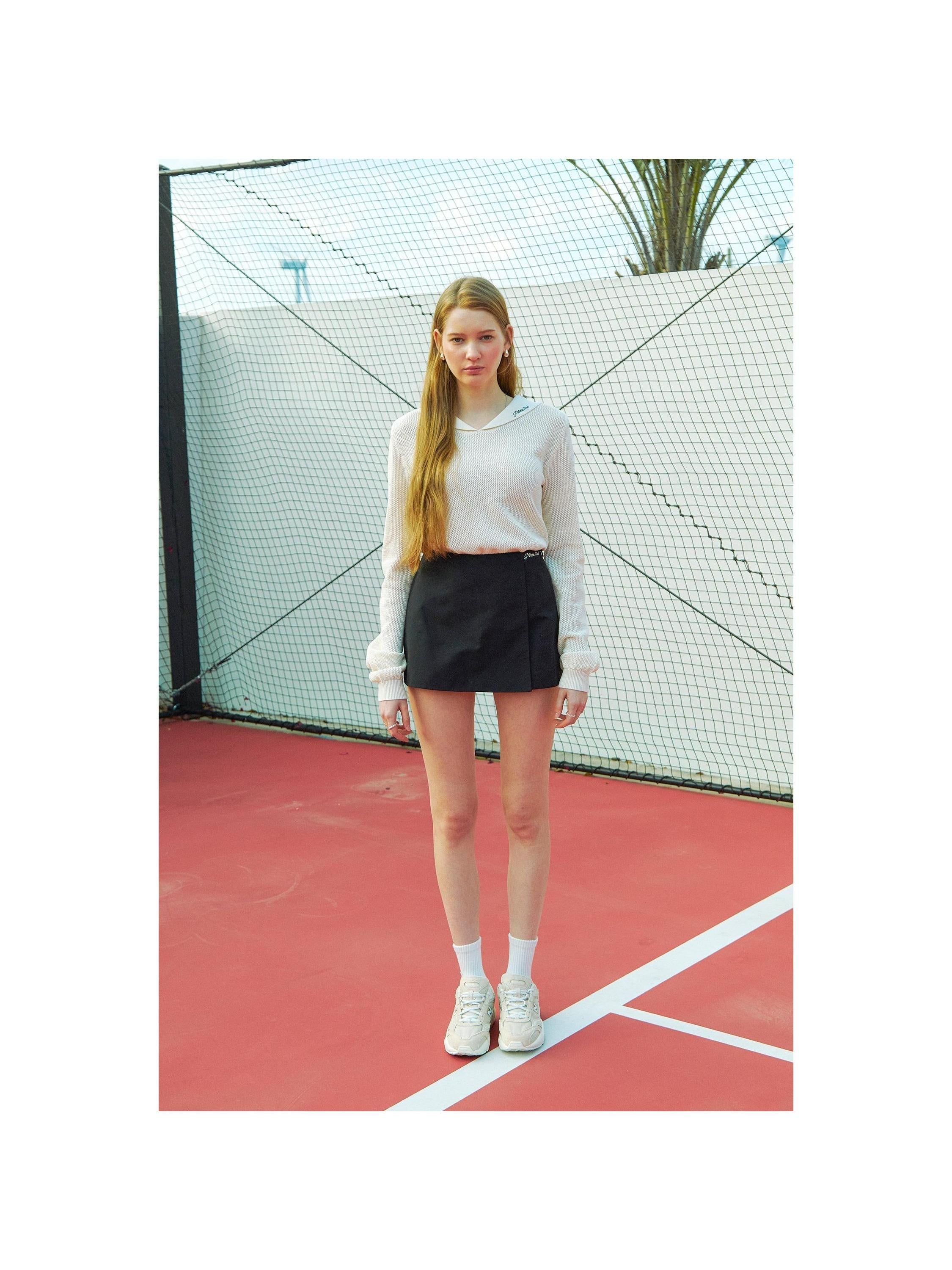 Piv'vee Club Sailor Collar Knit Top - The Golf Season | One Stop for Your Golf Shopping!