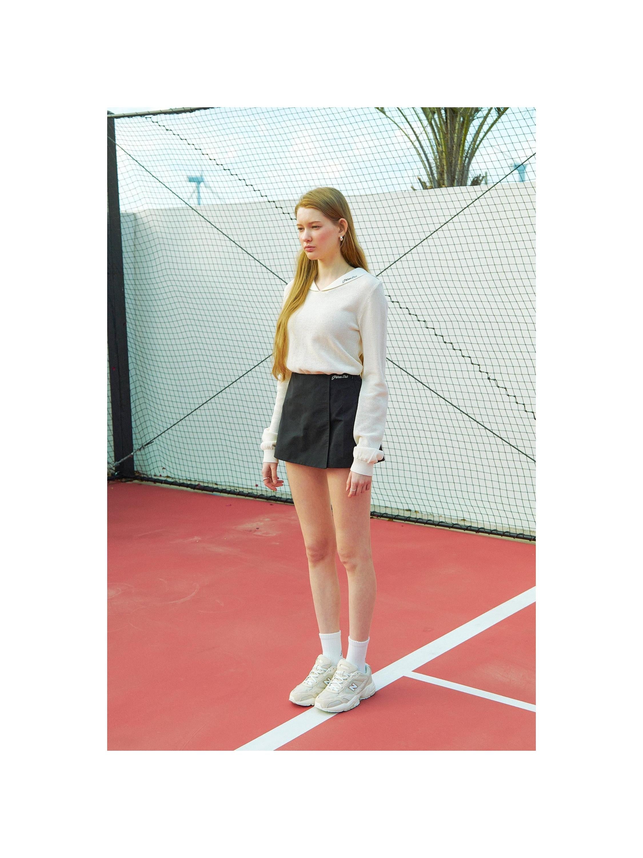 Piv'vee Club Sailor Collar Knit Top - The Golf Season | One Stop for Your Golf Shopping!