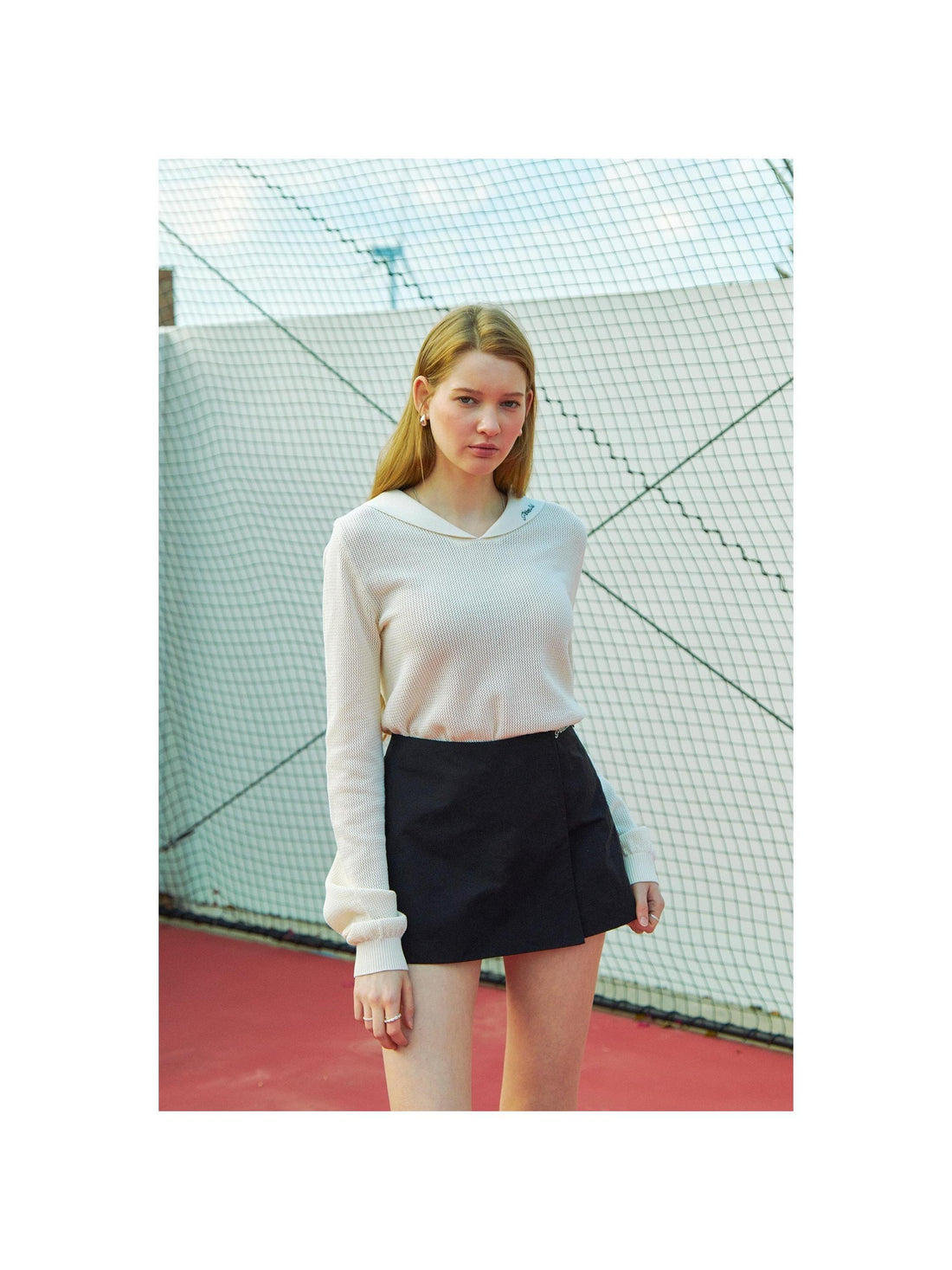 Piv'vee Club Sailor Collar Knit Top - The Golf Season | One Stop for Your Golf Shopping!