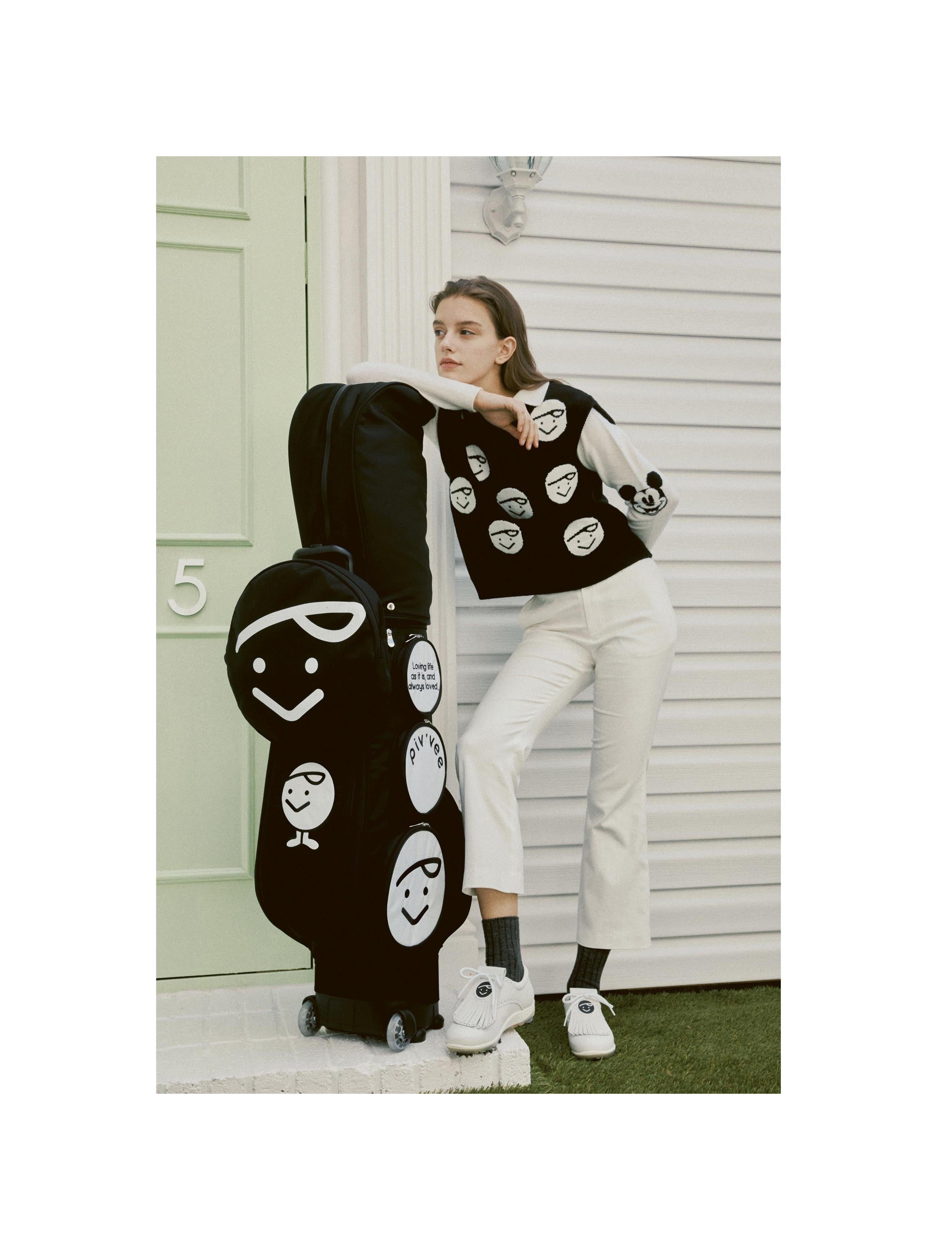 Piv'vee Herringbone semi-flared trouser - The Golf Season | One Stop for Your Golf Shopping!