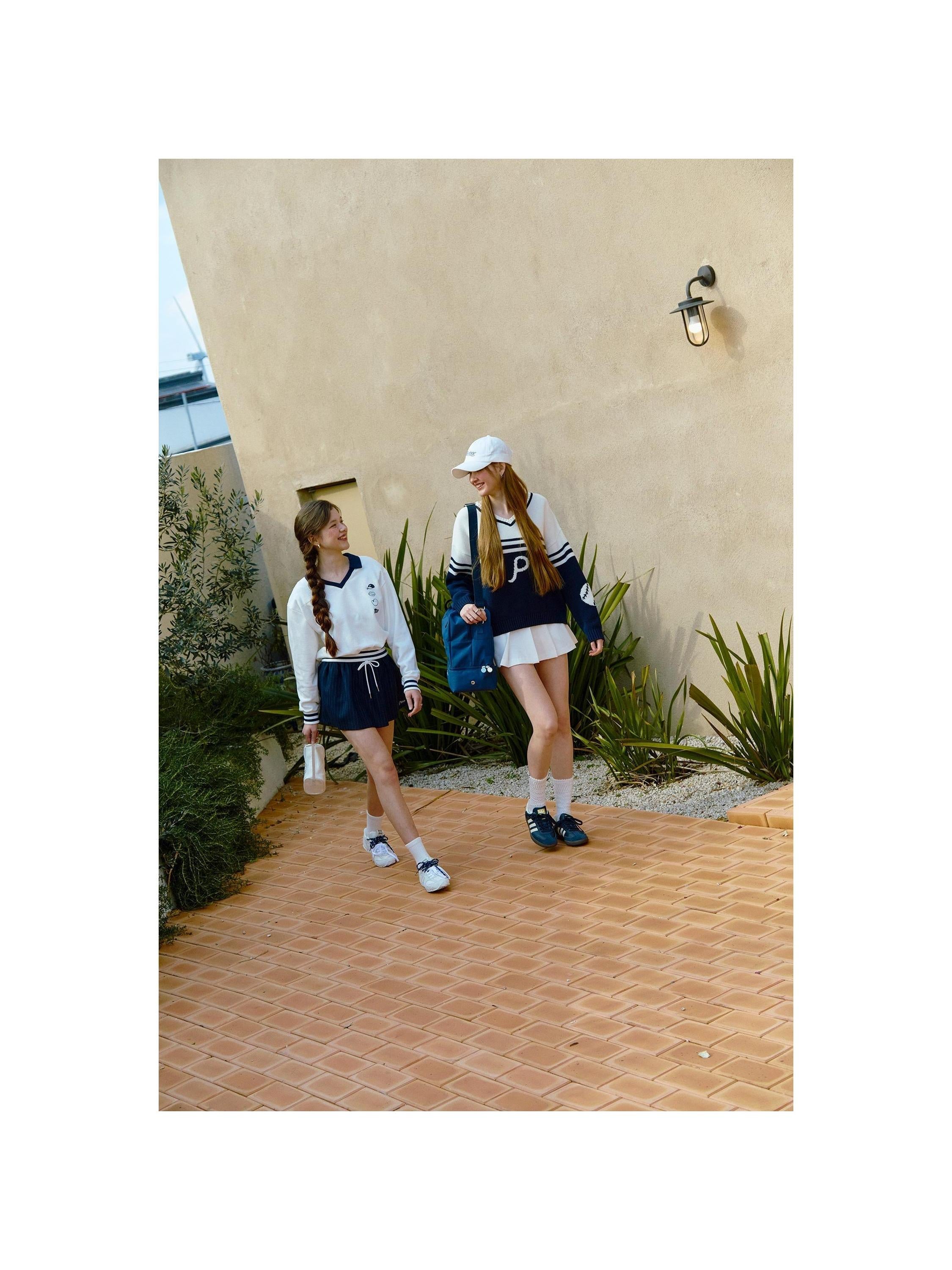 Piv'vee Pinstripe Drawstring Mini Skirt - The Golf Season | One Stop for Your Golf Shopping!