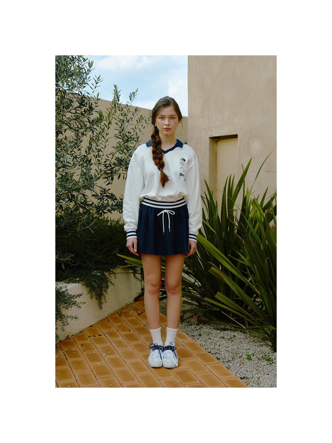 Piv'vee Pinstripe Drawstring Mini Skirt - The Golf Season | One Stop for Your Golf Shopping!