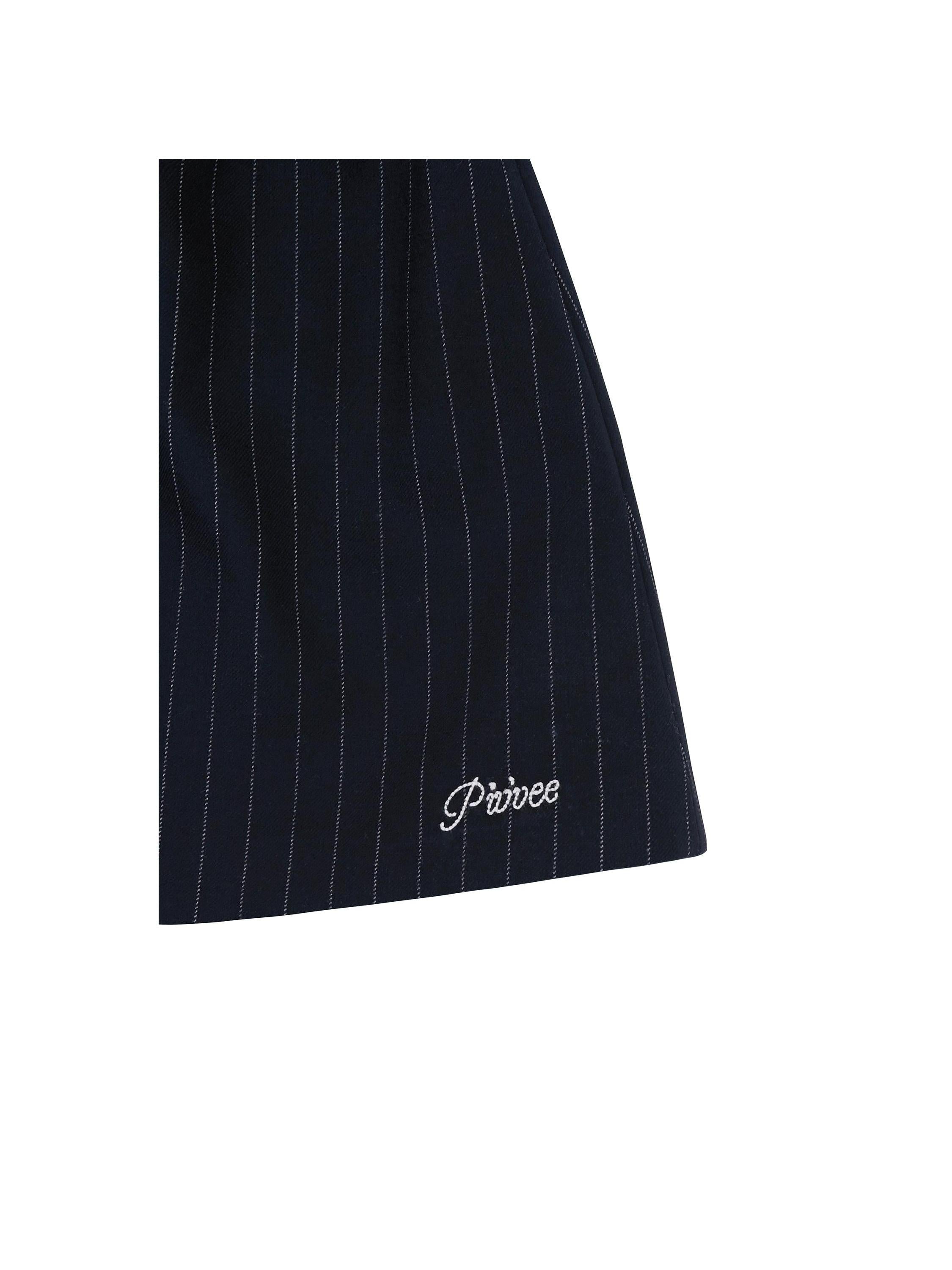 Piv'vee Pinstripe Drawstring Mini Skirt - The Golf Season | One Stop for Your Golf Shopping!