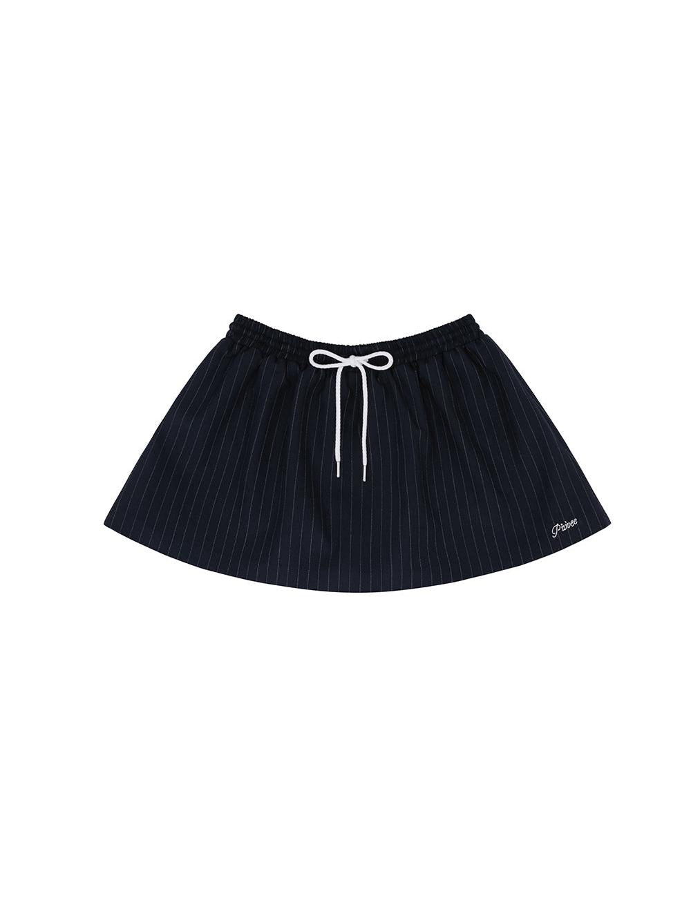 Piv'vee Pinstripe Drawstring Mini Skirt - The Golf Season | One Stop for Your Golf Shopping!