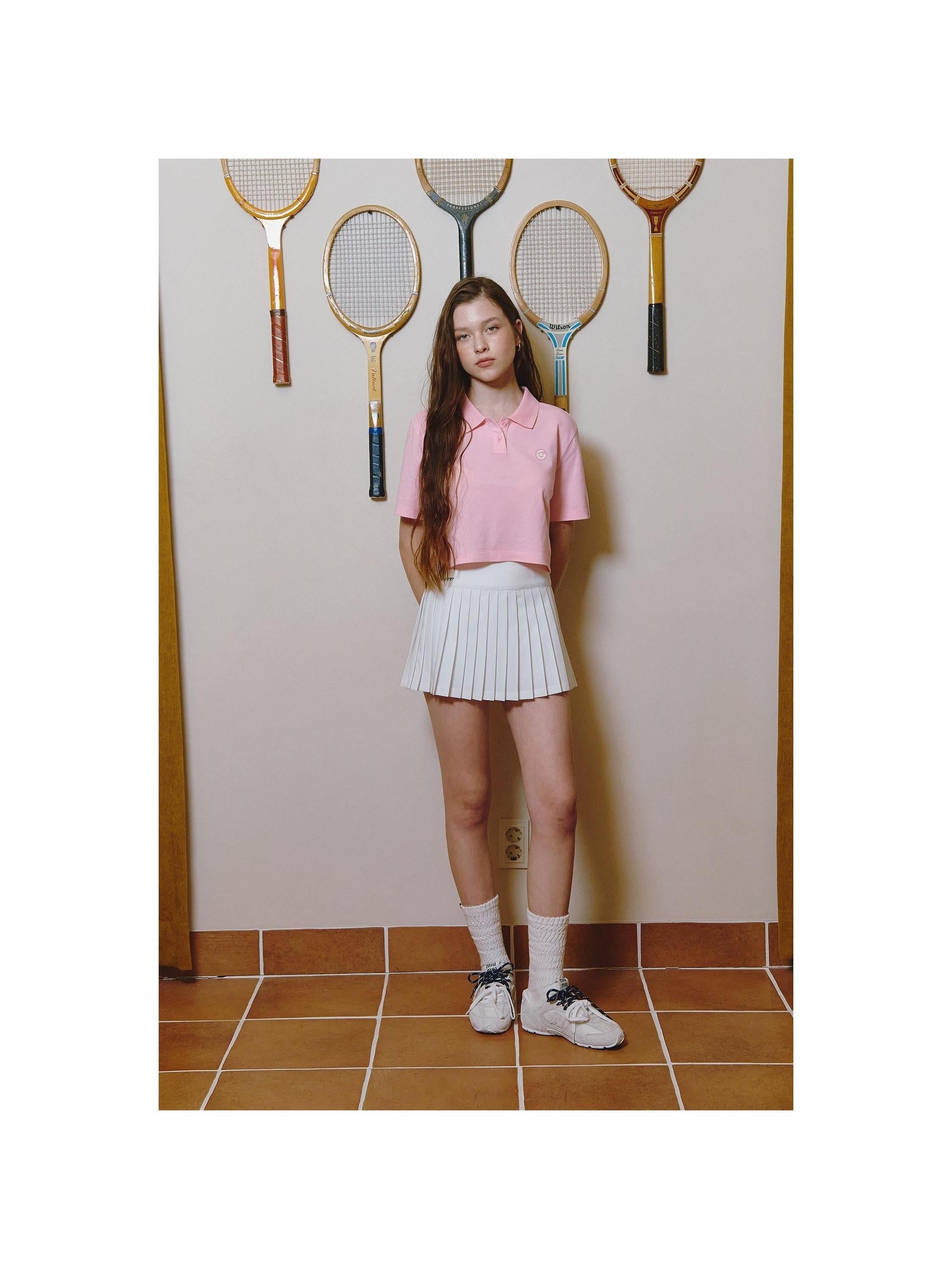 Piv'vee Smiley Crop PK Shirt - The Golf Season | One Stop for Your Golf Shopping!