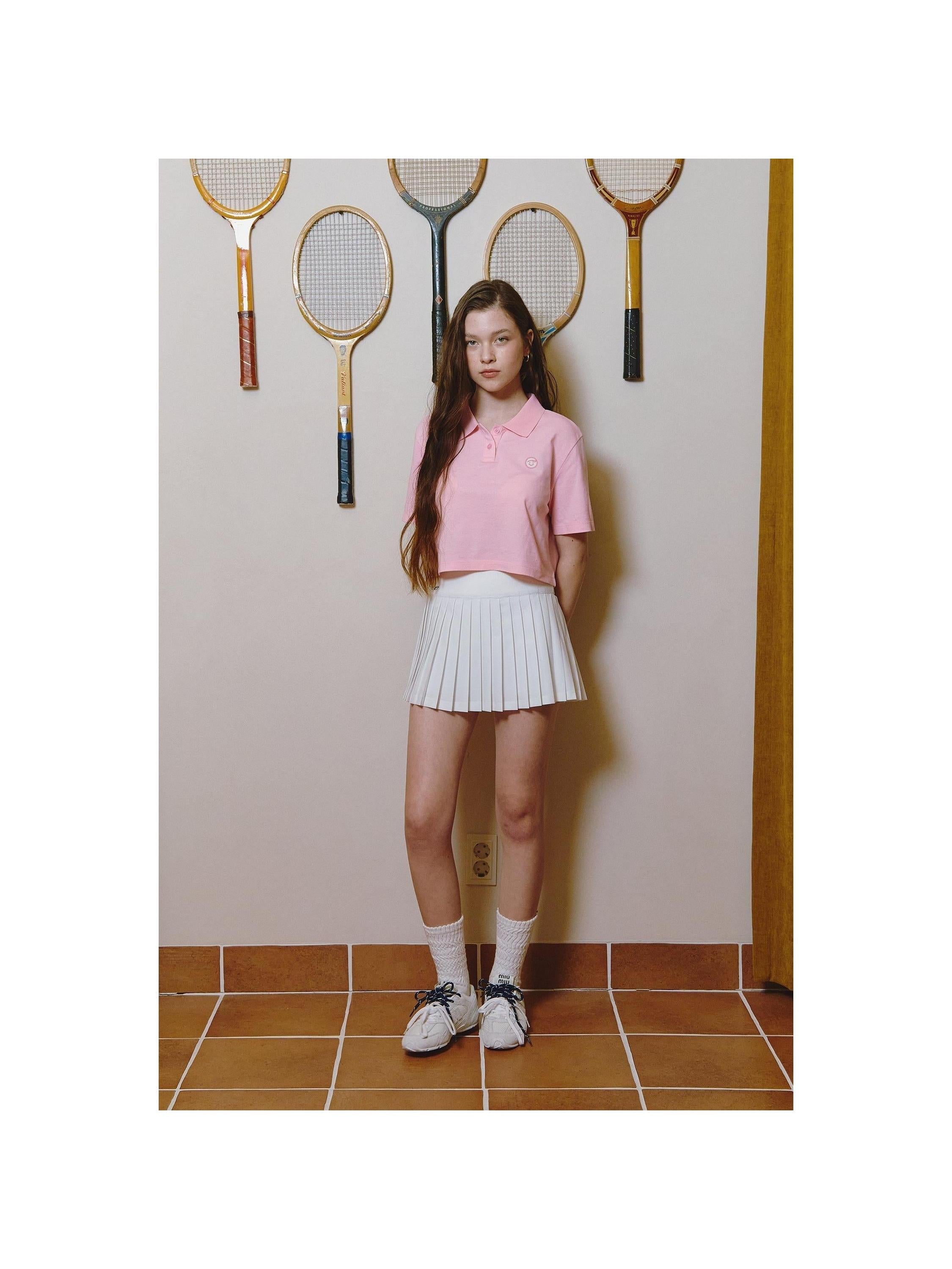 Piv'vee Smiley Crop PK Shirt - The Golf Season | One Stop for Your Golf Shopping!