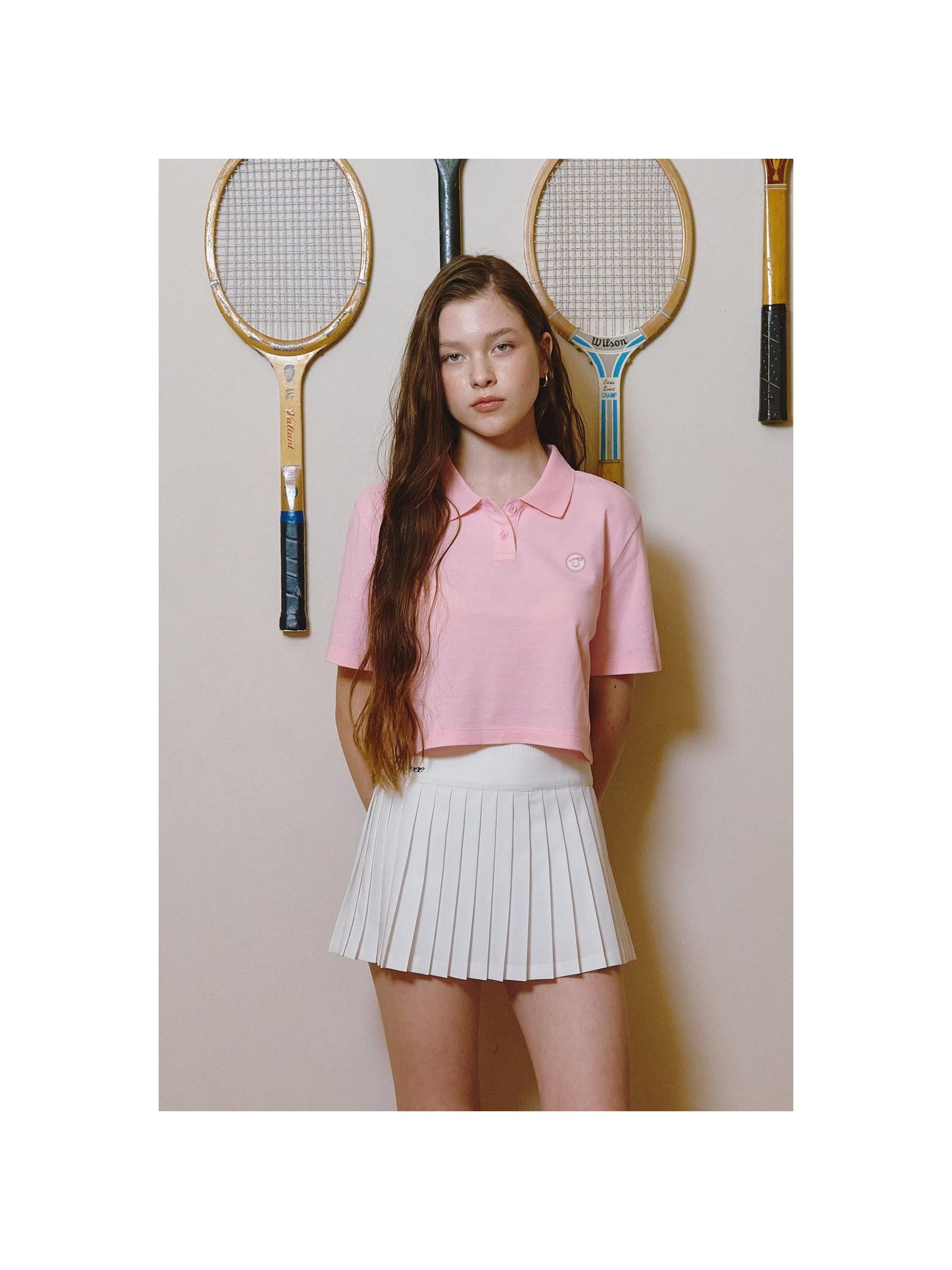 Piv'vee Smiley Crop PK Shirt - The Golf Season | One Stop for Your Golf Shopping!