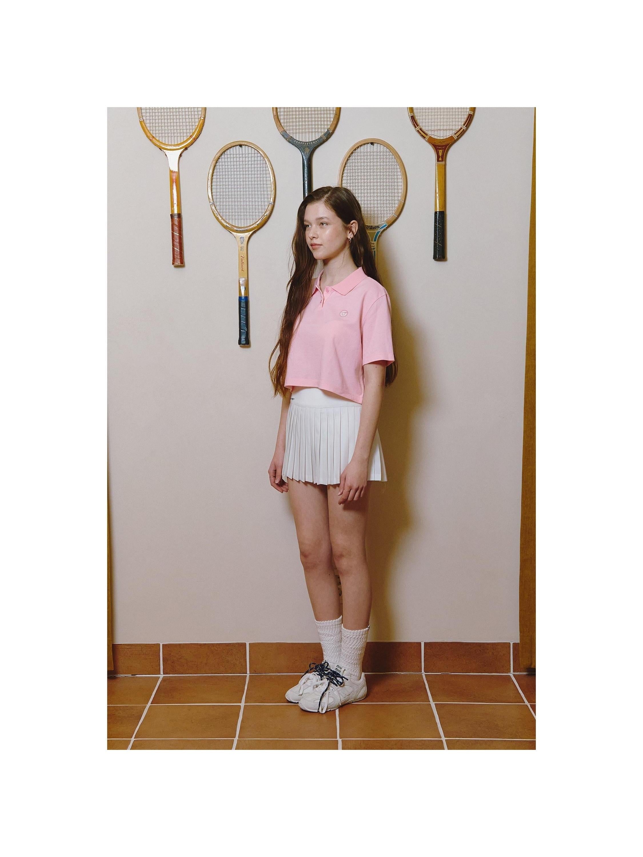 Piv'vee Smiley Crop PK Shirt - The Golf Season | One Stop for Your Golf Shopping!