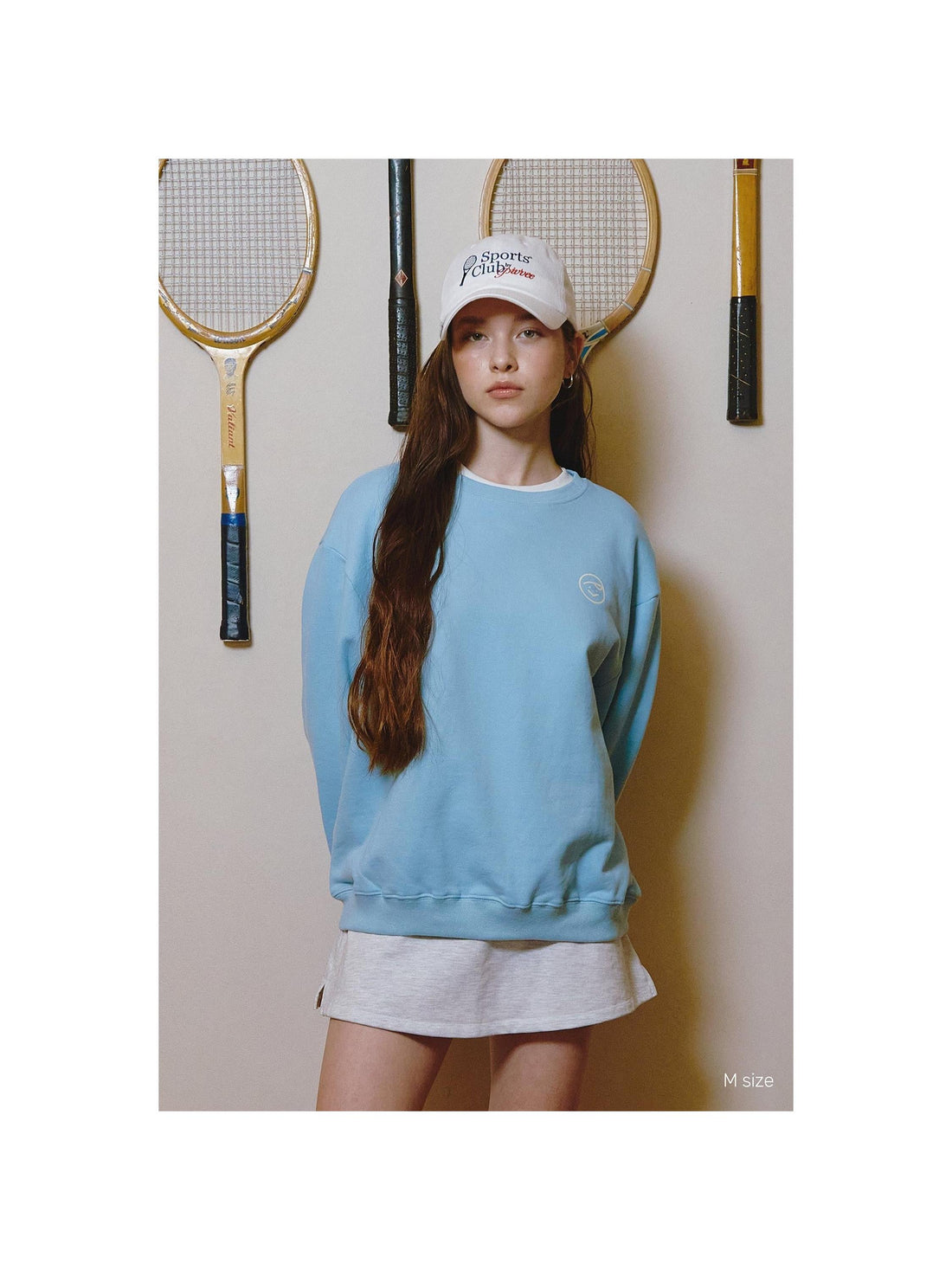 Piv'vee Light Blue Sweatshirt for Women in M Size, Styled with Casual Look