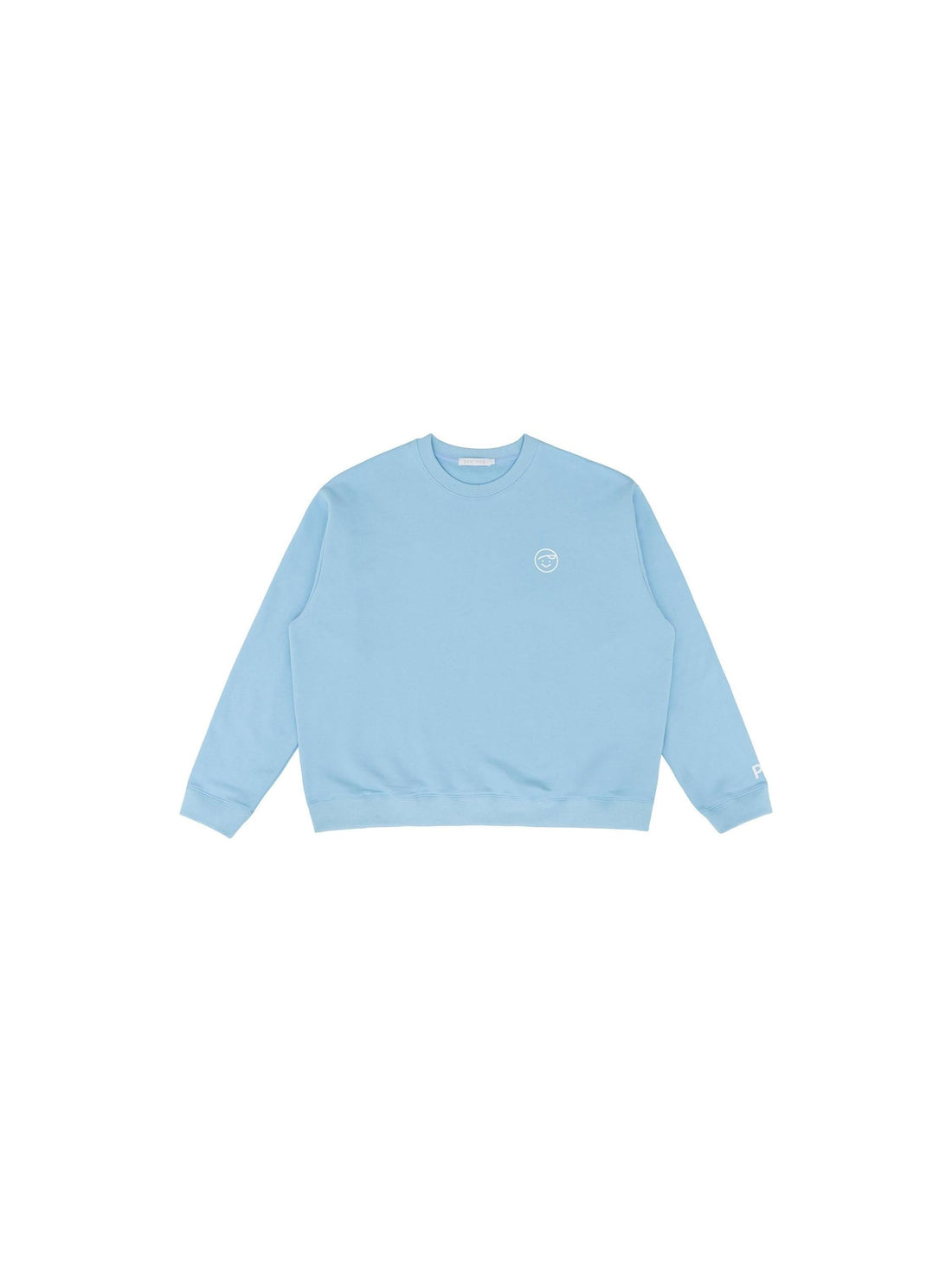 Light blue Piv'vee sweatshirt with a minimal logo for casual comfort and style