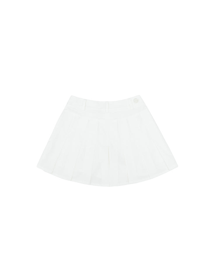 Piv'vee Pleated Culotte Pants-Cloud White