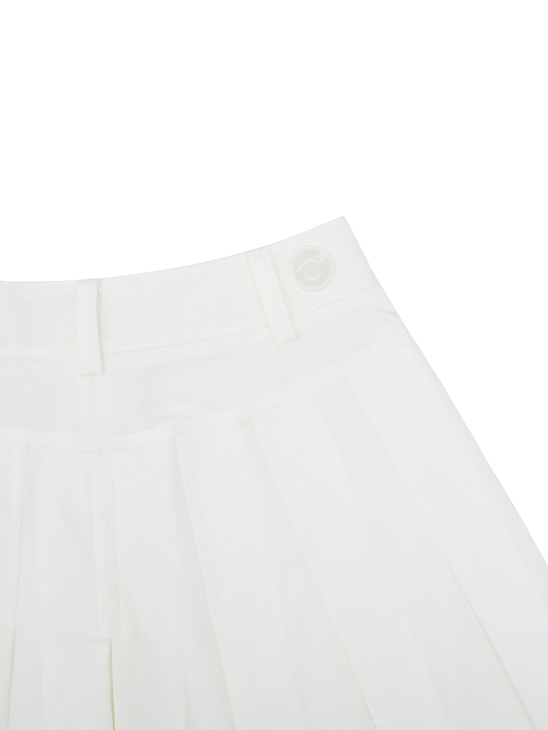 Piv'vee Pleated Culotte Pants-Cloud White