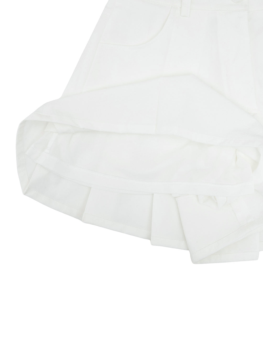 Piv'vee Pleated Culotte Pants-Cloud White