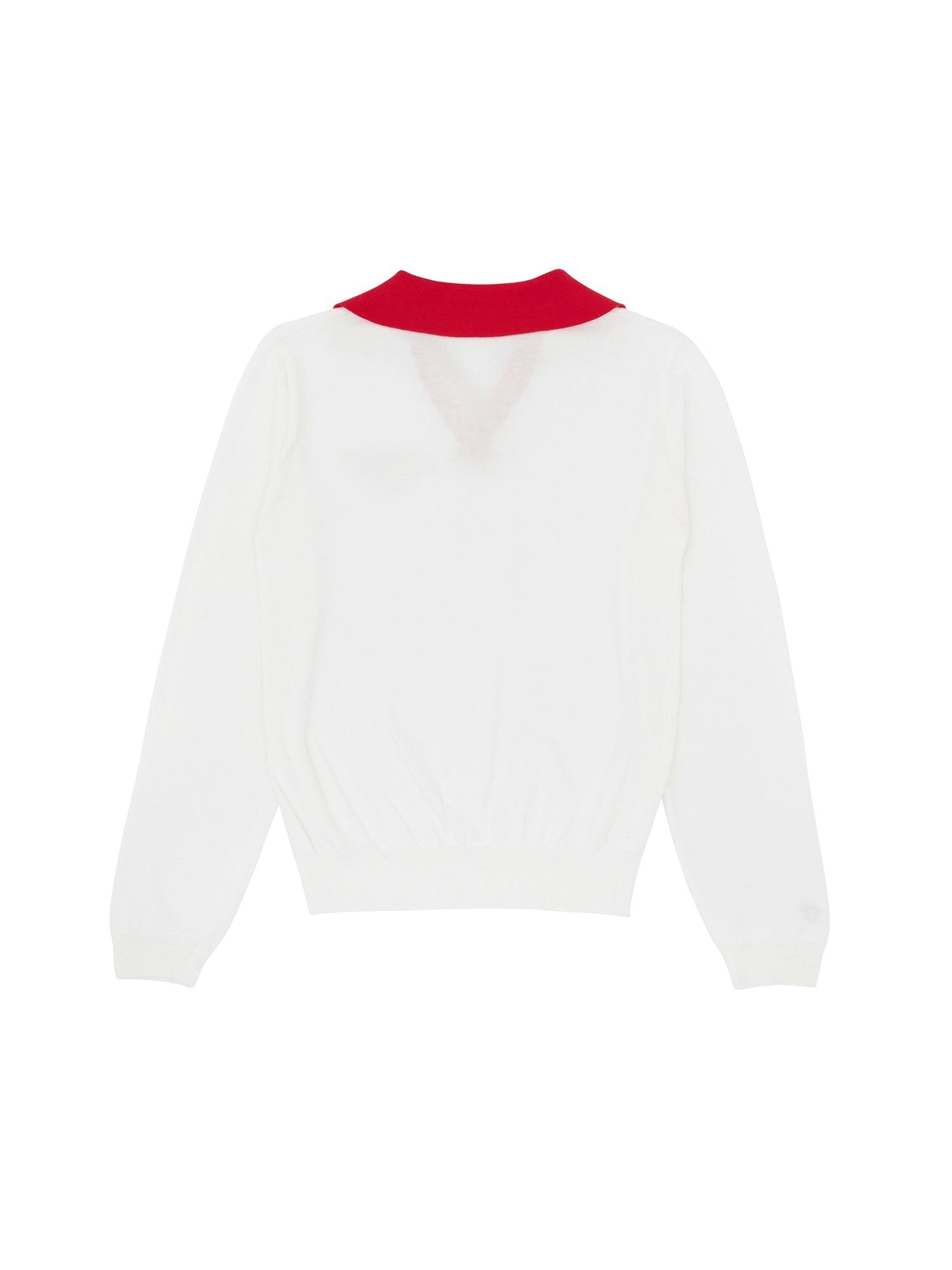Piv'vee Pointed Collar Polo Knit-Cloud White