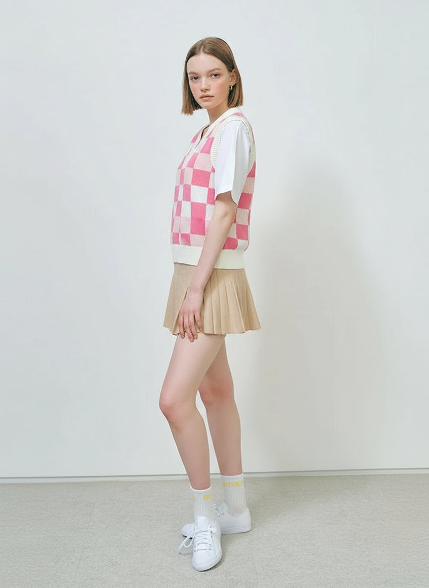 Piv'vee Signature Knit Skirt-Beige